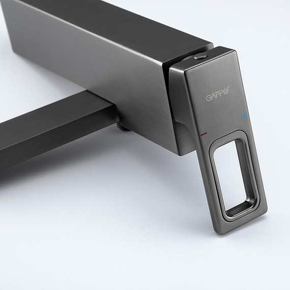 Смеситель для ванны с гарнитуром Gappo G3217-9, оружейная сталь - фото 12