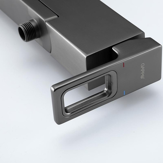 Смеситель для ванны с гарнитуром Gappo G3217-9, оружейная сталь - фото 13