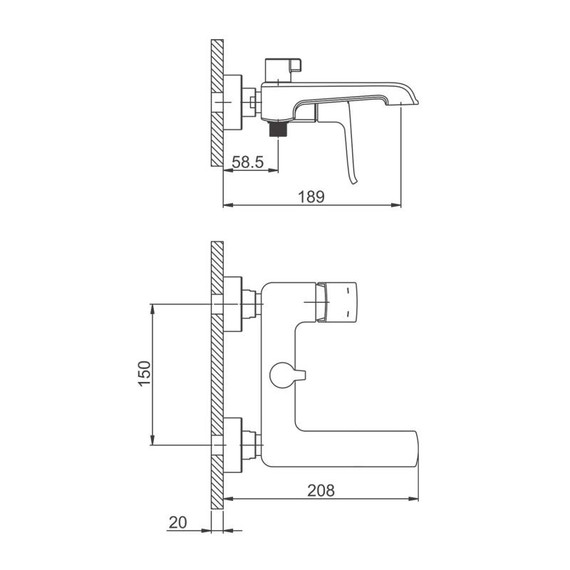 Смеситель для ванны с душевым гарнитуром Gappo Aventador G3250, черный/хром - фото 30