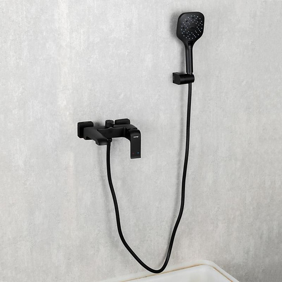 Смеситель для ванны с душевым гарнитуром Gappo Aventador G3250, черный/хром - фото 2