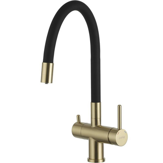 Смеситель для кухни Gappo G4398-33, золото/черный - фото 