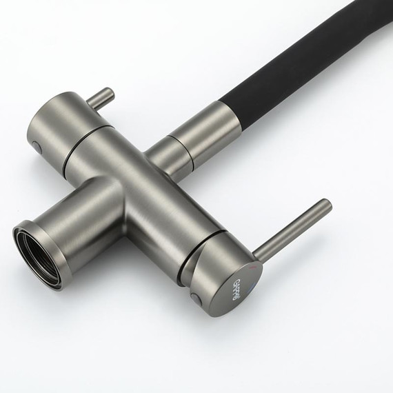 Смеситель для кухни Gappo G4398-39, оружейная сталь/чёрный - фото 24