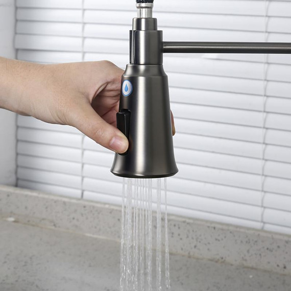 Смеситель для кухни Gappo G4398-69, оружейная сталь - фото 16