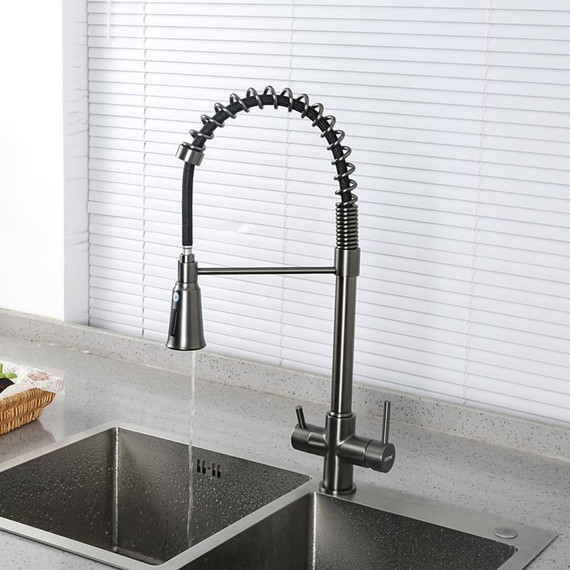 Смеситель для кухни Gappo G4398-69, оружейная сталь - фото 22