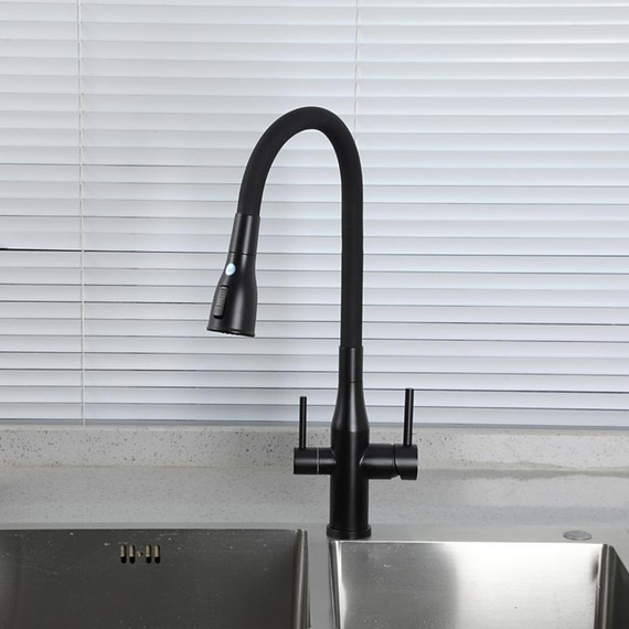 Смеситель для кухни Gappo G4399-66, черный - фото 3