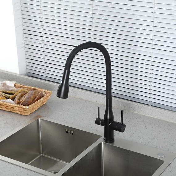 Смеситель для кухни Gappo G4399-66, черный - фото 5