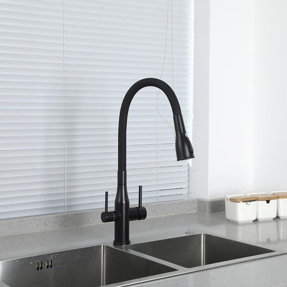 Смеситель для кухни Gappo G4399-66, черный - фото 6