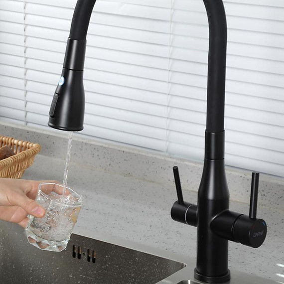 Смеситель для кухни Gappo G4399-66, черный - фото 14