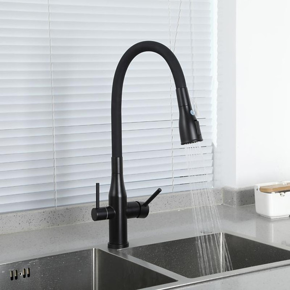 Смеситель для кухни Gappo G4399-66, черный - фото 28