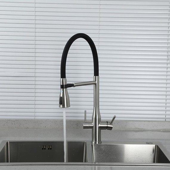 Смеситель для кухни Gappo G4399-75, сатин/черный - фото 15