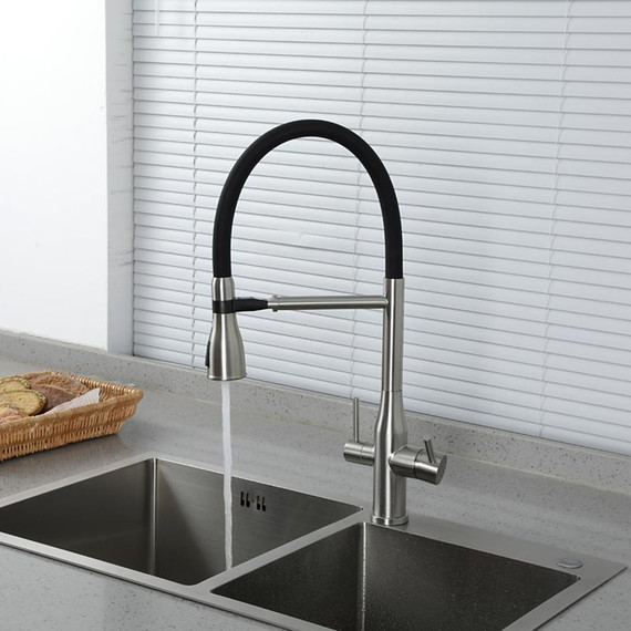 Смеситель для кухни Gappo G4399-75, сатин/черный - фото 16