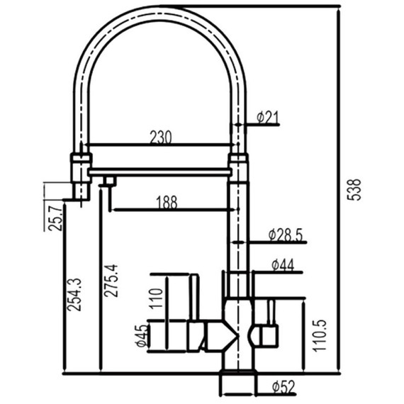 Смеситель для кухни Gappo G4399-5, сатин/серый - фото 10