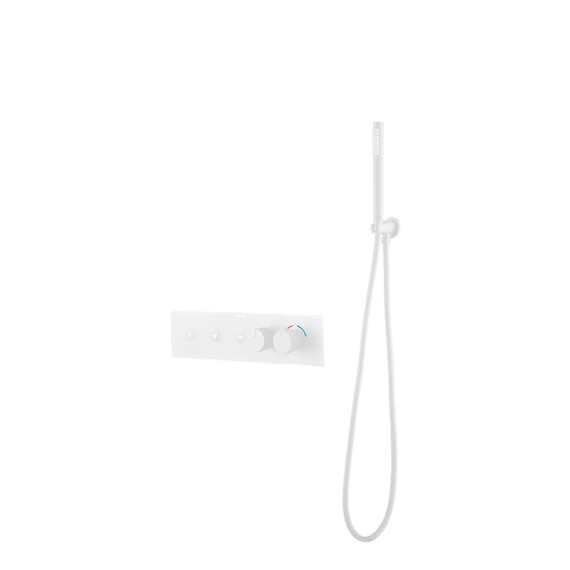 Душевая система для душа с термостатом Boheme Fusion 131-SYS-MW (со скрытой частью) белый - фото 