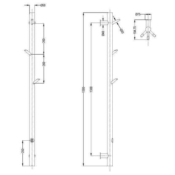 Полотенцесушитель электрический Boheme OAK П1 1500x201 мм 724-50-NB, никель - фото 6