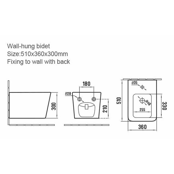 Биде подвесное Boheme Zen 967-BIDET-W, белый глянец - фото 2