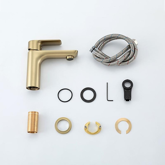 Смеситель для раковины Gappo G48-3 G1048-3, золото сатин, Цвет производителя: золото сатин - фото 24