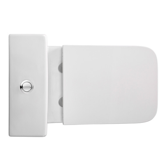 Унитаз-компакт безободковый Aquatek Леон Квадро AQ2788T-00 с тонкой крышкой микролифт (система смыва Торнадо) - фото 3