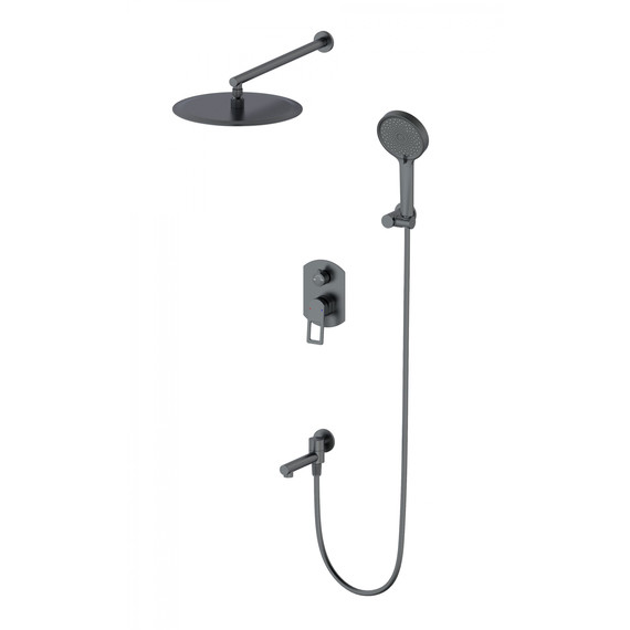 Душевая система для ванны Wonzon & Woghand Frame WW-88939010-BGM, тёмный графит брашированный - фото 