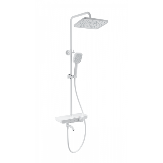 Душевая стойка с термостатом Wonzon & Woghand WW-B3099-A-MW, белый матовый - фото 