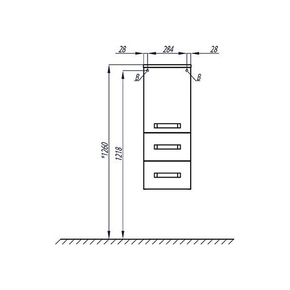 Пенал подвесной Акватон Америна 35 см с корзиной 1A135203AM010 - фото 4