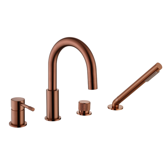 Смеситель для ванны Boheme Uno 460-CB, брашированная медь - фото 