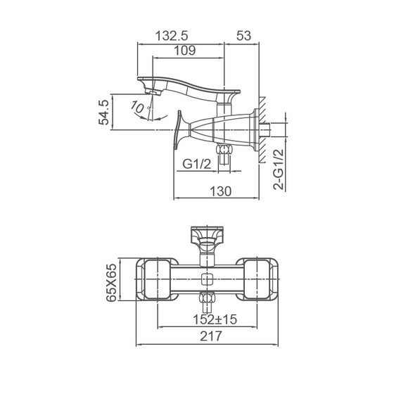 Смесители для ванны Wonzon & Woghand Shakespeare WW-653101-DG, золото - фото 7