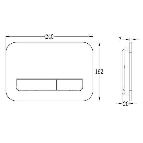 Кнопка смыва Vincea VFP-201MB, чёрный матовый - фото 2