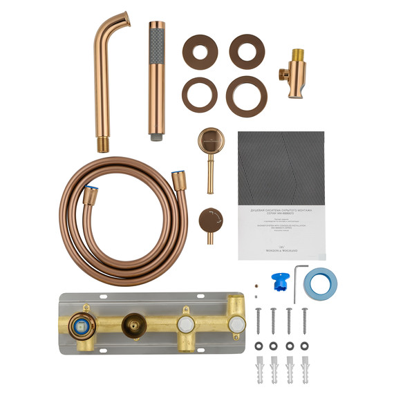 Смесители для ванны Wonzon & Woghand Tor WW-88889073-RG (со скрытой частью) розовое золото - фото 6