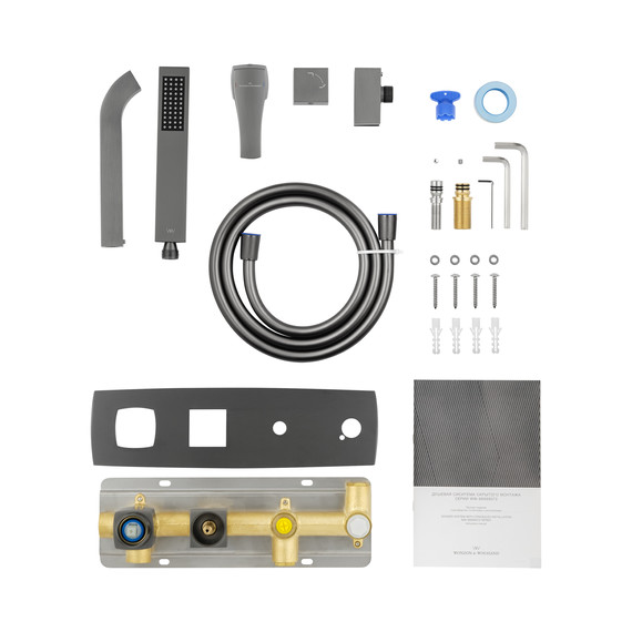 Смесители для ванны Wonzon & Woghand Flex WW-88889072-BGM (со скрытой частью) тёмный графит - фото 6