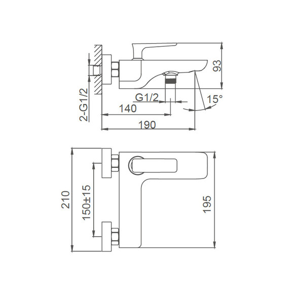 Смесители для ванны Wonzon & Woghand Shark WW-483101-CR - фото 6