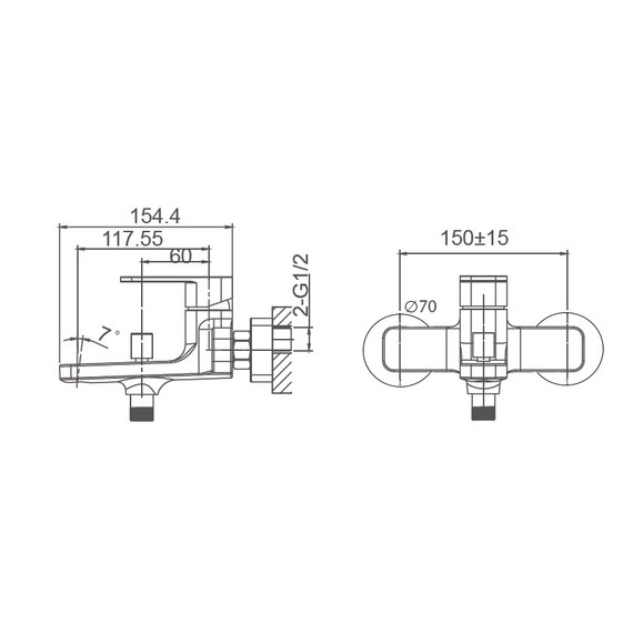 Смесители для ванны Wonzon & Woghand Arnie WW-693101-CR - фото 7