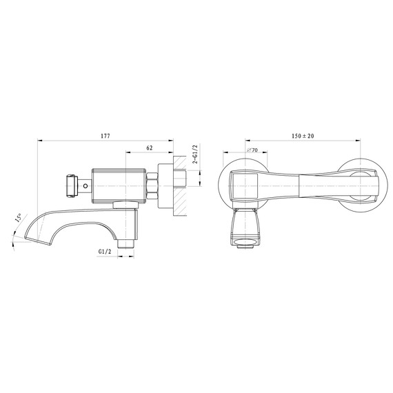 Смесители для ванны Wonzon & Woghand Triumph WW-563101-CR - фото 8
