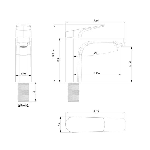 Смесители для раковины Wonzon & Woghand WW-A40492-BG, золото - фото 6