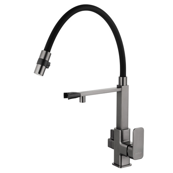 Смесители для кухни Wonzon & Woghand WW-88458012-BGM, тёмный графит - фото 2