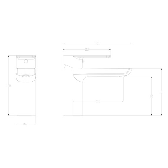 Смесители для раковины Wonzon & Woghand Line WW-A40732-MB, чёрный - фото 6