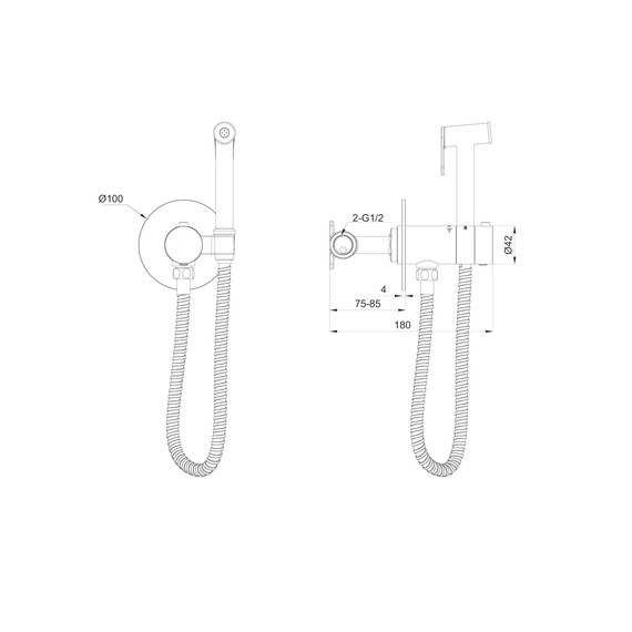 набор для гигиенического душа с термостатом Wonzon & Woghand WW-88829909-CR (со скрытой частью) - фото 5