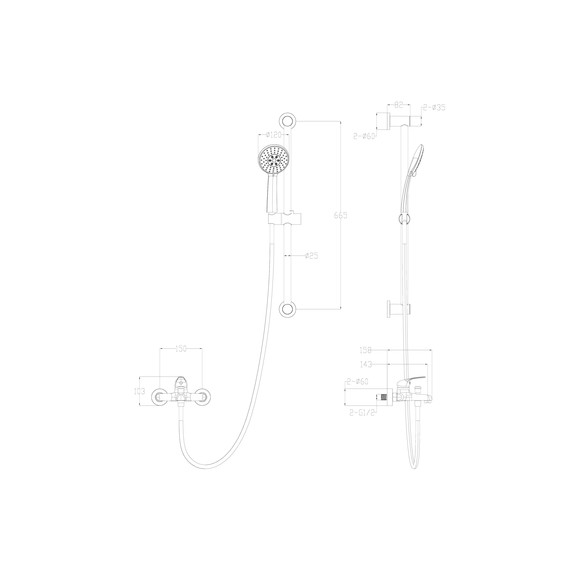 Смесители для ванны Wonzon & Woghand WW-4560-BG, золото - фото 2
