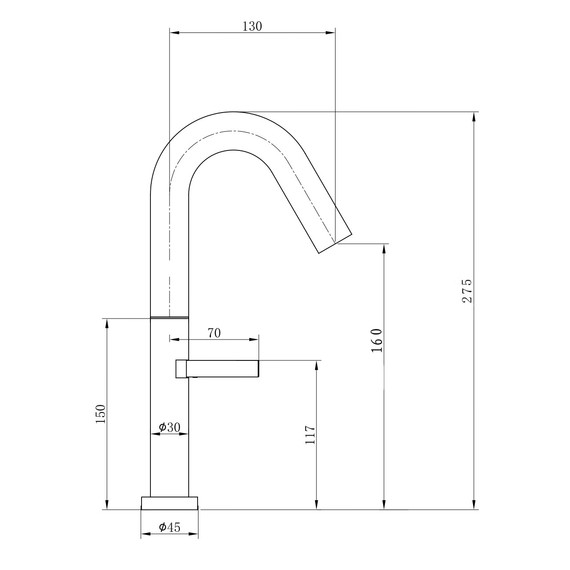 Смеситель для раковины высокий Wonzon & Woghand WW-6068-BGG, тёмный графит - фото 6