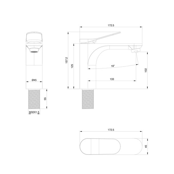 Смесители для раковины Wonzon & Woghand WW-XH-010-MB, чёрный - фото 5