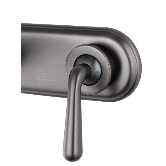 Смеситель для раковины настенный Wonzon & Woghand Steam WW-88869008-BGM (со скрытой частью) тёмный графит - фото 4