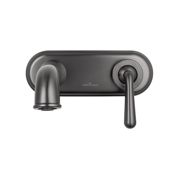 Смеситель для раковины настенный Wonzon & Woghand Steam WW-88869008-BGM (со скрытой частью) тёмный графит - фото 2