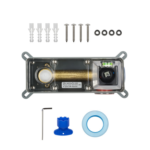 Смеситель для раковины настенный Wonzon & Woghand Cube WW-88869016-MB (со скрытой частью) чёрный - фото 5