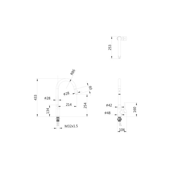Смесители для кухни Wonzon & Woghand WW-A21252-MW, белый - фото 6