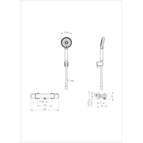 Смесители для душа с термостатом Wonzon & Woghand Inn WW-B2029-A-CR - фото 7