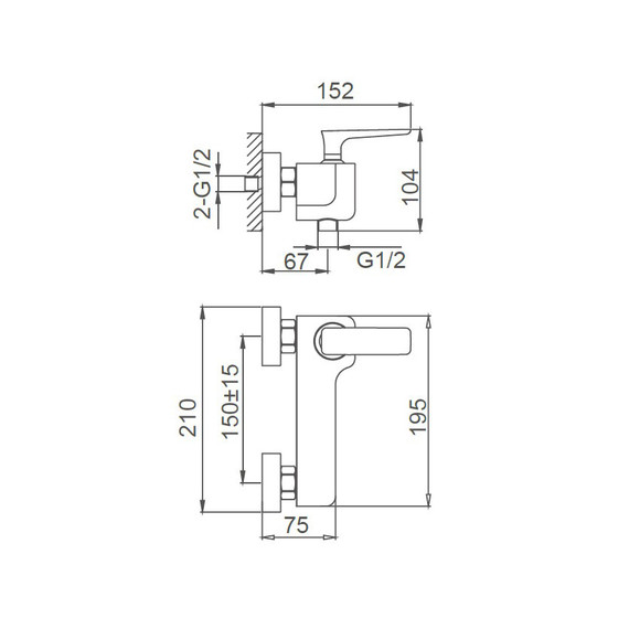 Смесители для душа Wonzon & Woghand Shark WW-484101-CR - фото 6