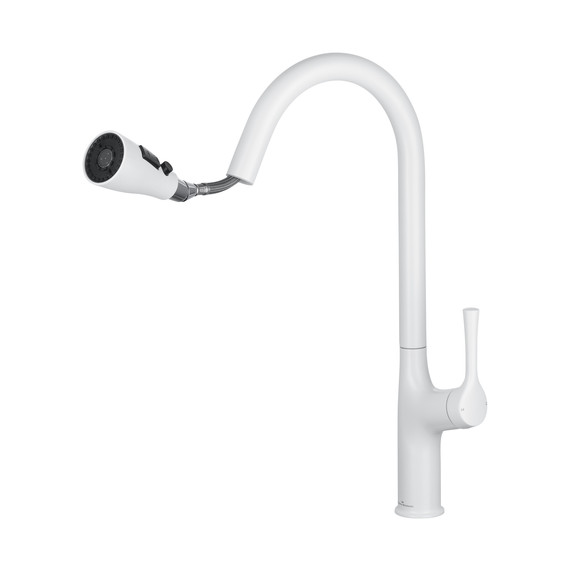 Смесители для кухни Wonzon & Woghand WW-AE54123-MW, белый - фото 2