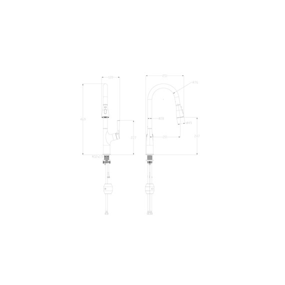 Смесители для кухни Wonzon & Woghand WW-AE54123-MW, белый - фото 6
