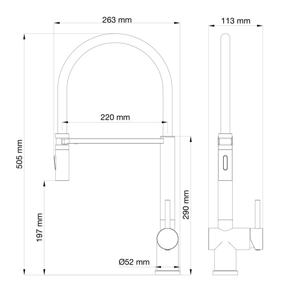 Смесители для кухни Wonzon & Woghand WW-88438003-BN, никель - фото 7