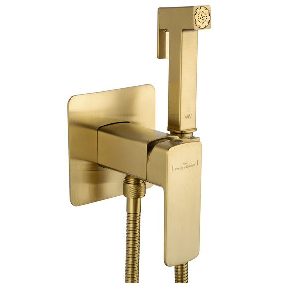 набор для гигиенического душа Wonzon & Woghand Edge WW-88829003-BG (со скрытой частью) золото - фото 4