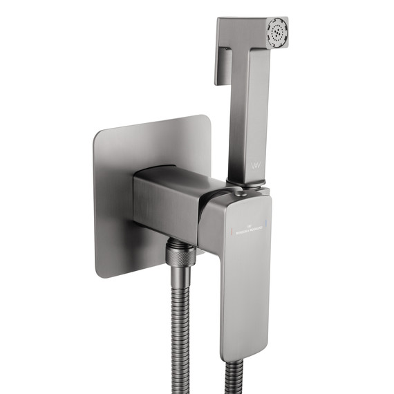 набор для гигиенического душа Wonzon & Woghand Edge WW-88829003-BGM (со скрытой частью) тёмный графит - фото 6